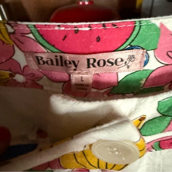 Bailey Rose - Summer Fruit Watermelon Banana Flower Pants - size large - Picture 7 of 9